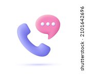 phone handset with speech... | Shutterstock .eps vector #2101642696