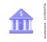 bank building. online banking ... | Shutterstock .eps vector #2119043726