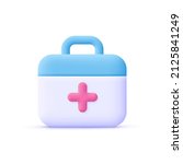 first aid kit  ambulance... | Shutterstock .eps vector #2125841249