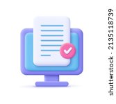 document file with approved... | Shutterstock .eps vector #2135118739