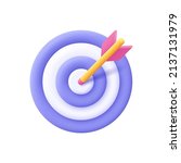 dart arrow hit the center of... | Shutterstock .eps vector #2137131979