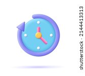 round clock with arrow. time... | Shutterstock .eps vector #2144413313