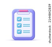 clipboard with checklist  todo... | Shutterstock .eps vector #2144842839