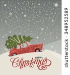 merry christmas illustration.... | Shutterstock .eps vector #348952589