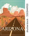 Arizona Vector American Poster. ...