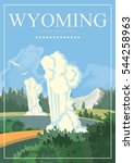 Wyoming Vector American Poster. ...