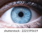 Human eye pupil close up