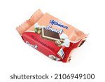 Small photo of Tesanj, Bosnia and Herzegovina - January 15 2022: Mammer Wien snack sandwich biscuit with milk chocolate and hazelnuts