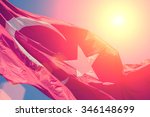 Turkish Flag On The Background...