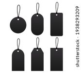 blank black paper price tags or ... | Shutterstock .eps vector #1938293209
