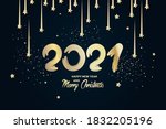new year banner with golden... | Shutterstock .eps vector #1832205196