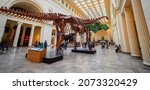 Small photo of Chicago, IL, USA - October 22nd 2021: View of an impressive fossil skeleton of a Titanosaur, one of the largest animals ever lived, at the Field Natural History Museum in Chicago, IL, USA