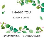 watercolor hand painted nature... | Shutterstock . vector #1390029686