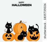 happy halloween greeting card... | Shutterstock .eps vector #1835735026