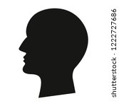silhouette of a man in profile | Shutterstock .eps vector #1222727686