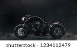 Black Classic Motorcycle On...
