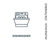 dishwasher icon. thin style... | Shutterstock . vector #1567646863