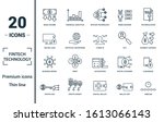 fintech technology icon set.... | Shutterstock .eps vector #1613066143
