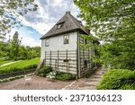 Small photo of The garden house with garden of Johann Wolfgang von Goethe in Weimar, Thuringia in Germany. Unesco World Heritage Site
