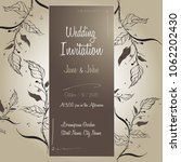 handmade wedding invitation... | Shutterstock .eps vector #1062202430