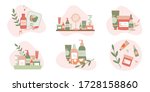 set of compositions with... | Shutterstock .eps vector #1728158860