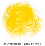 vibrant yellow watercolor... | Shutterstock . vector #1351597919