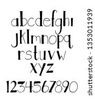 alphabet letters font set.... | Shutterstock .eps vector #1353011939