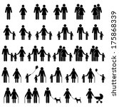 people family icons set | Shutterstock .eps vector #175868339