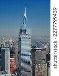 Small photo of New York, NY, USA - March 20, 2023: One Vanderbilt is a 93-story supertall skyscraper at the corner of 42nd Street and Vanderbilt Avenue in the Midtown Manhattan neighborhood of New York City.
