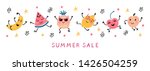 summer sale banner with cartoon ... | Shutterstock .eps vector #1426504259