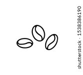 set coffee beans in doodle... | Shutterstock .eps vector #1538386190