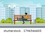 freelance concept. man using... | Shutterstock .eps vector #1746566603