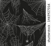 cobweb set on black. tangled... | Shutterstock .eps vector #1465927016