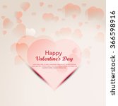 vector beautiful heart greeting ... | Shutterstock .eps vector #366598916