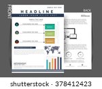 vector business flyer  brochure ... | Shutterstock .eps vector #378412423