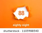 number 88   written number... | Shutterstock . vector #1105988540
