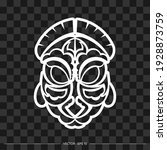 tiki mask. sample of maori or... | Shutterstock .eps vector #1928873759