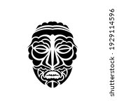 tiki mask. maori or polynesia... | Shutterstock .eps vector #1929114596