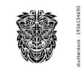 lion  wild  template  tattoo ... | Shutterstock .eps vector #1936154650