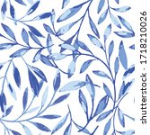 vector blue gouache textured... | Shutterstock .eps vector #1718210026