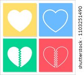 heart icon set vector design | Shutterstock .eps vector #1103251490