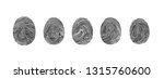 black fingerprints set  vector... | Shutterstock .eps vector #1315760600