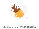 floating of spill coffee cup... | Shutterstock .eps vector #2041409036