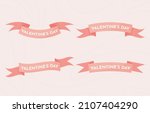 valentine's day ribbon banner... | Shutterstock .eps vector #2107404290