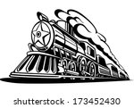 Retro Locomotive With Smoke...