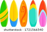 Colorful Surfboards Collection. ...