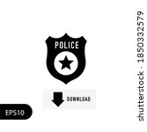 police badge vector icon... | Shutterstock .eps vector #1850332579