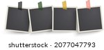 realistic modern photo frames... | Shutterstock .eps vector #2077047793