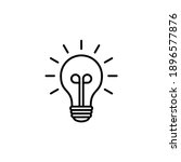 lamp icon vector. light bulb... | Shutterstock .eps vector #1896577876