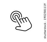 hand click icon vector. pointer ... | Shutterstock .eps vector #1902581119